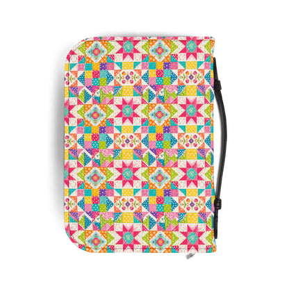 Colorful Quilt Patchwork Zippered Bible Cover