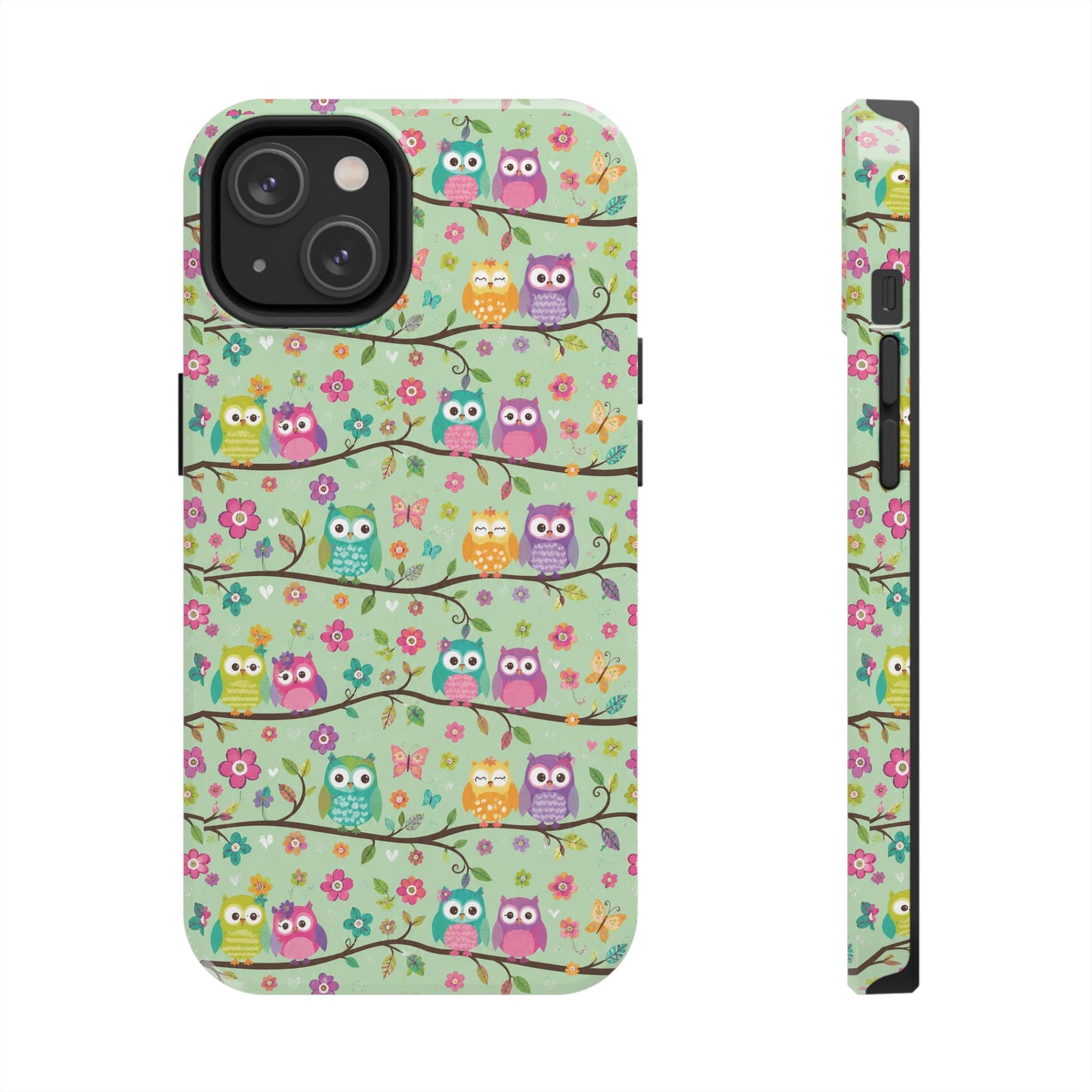 Cute Owl Pattern Tough Phone Case