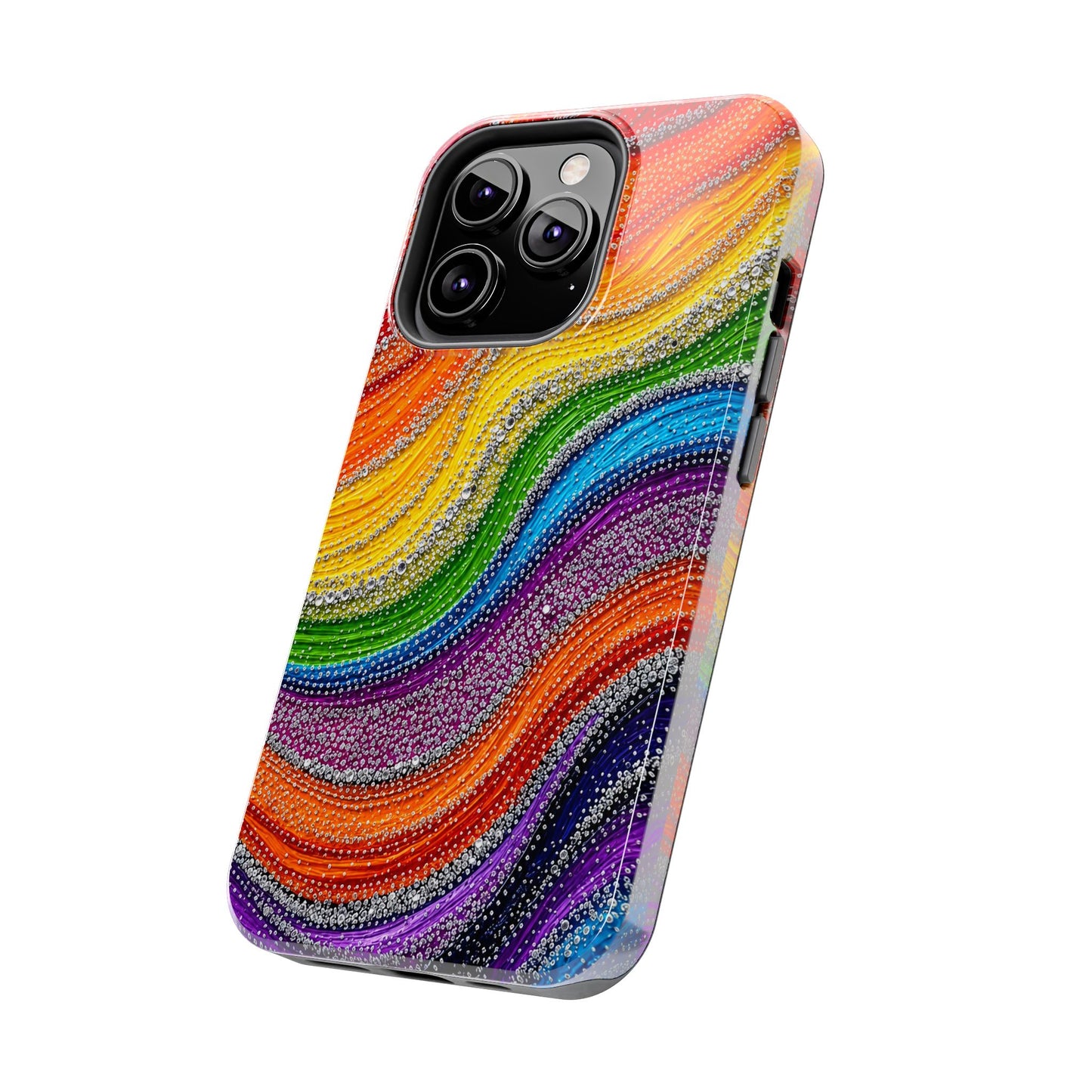 Rainbow Wave Tough Phone Case