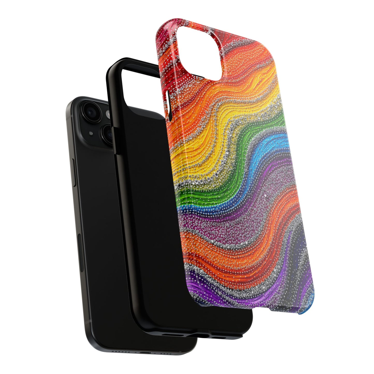 Rainbow Wave Tough Phone Case