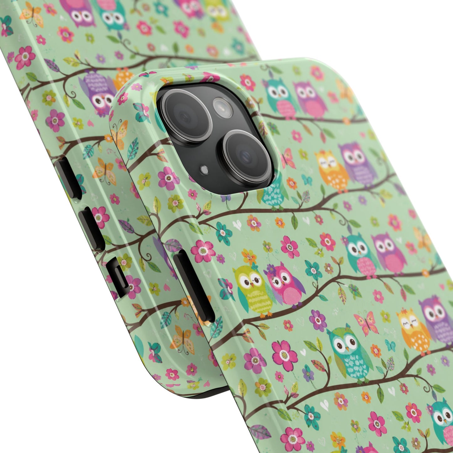 Cute Owl Pattern Tough Phone Case