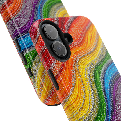 Rainbow Wave Tough Phone Case