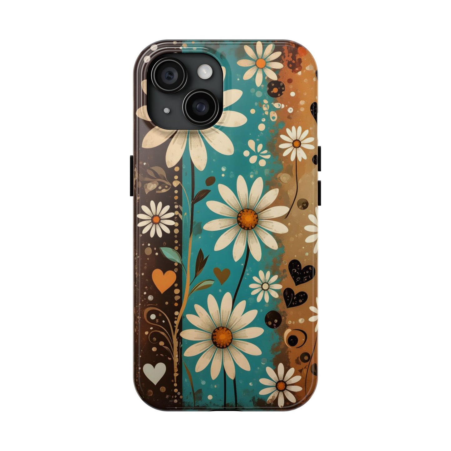Vintage Daisy Floral Design Tough Phone Case