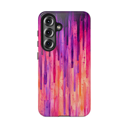 Abstract Pink & Purple Drip Tough Phone Case