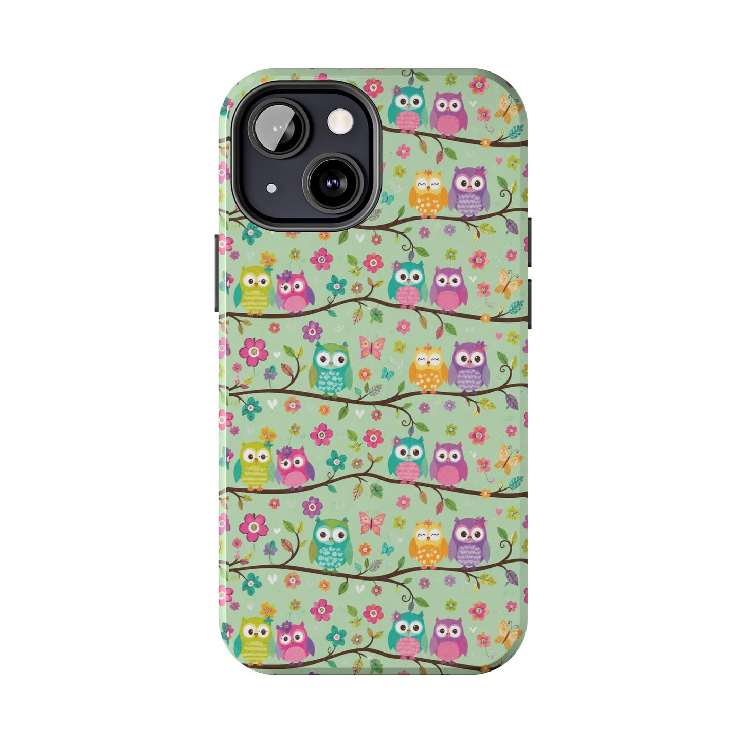 Cute Owl Pattern Tough Phone Case