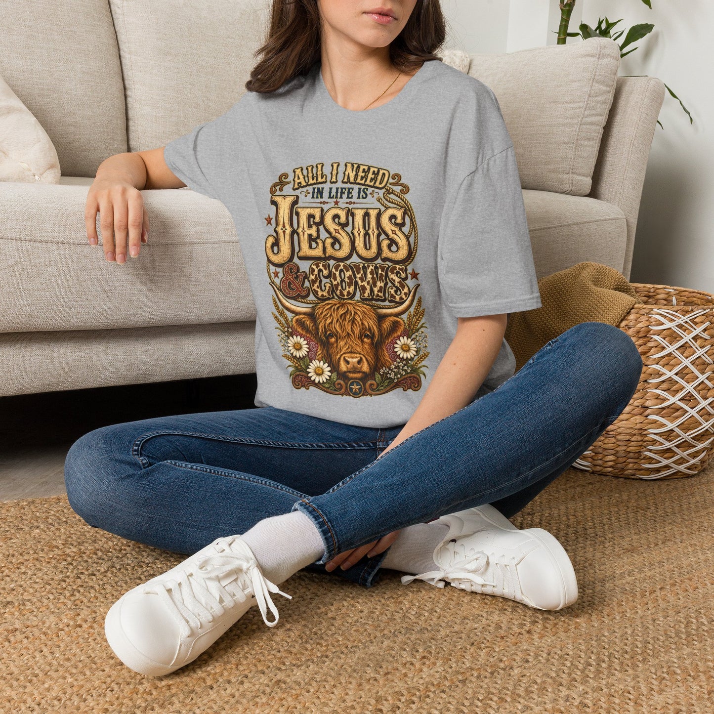 "All I Need in Life Is Jesus" Vintage Western Tee