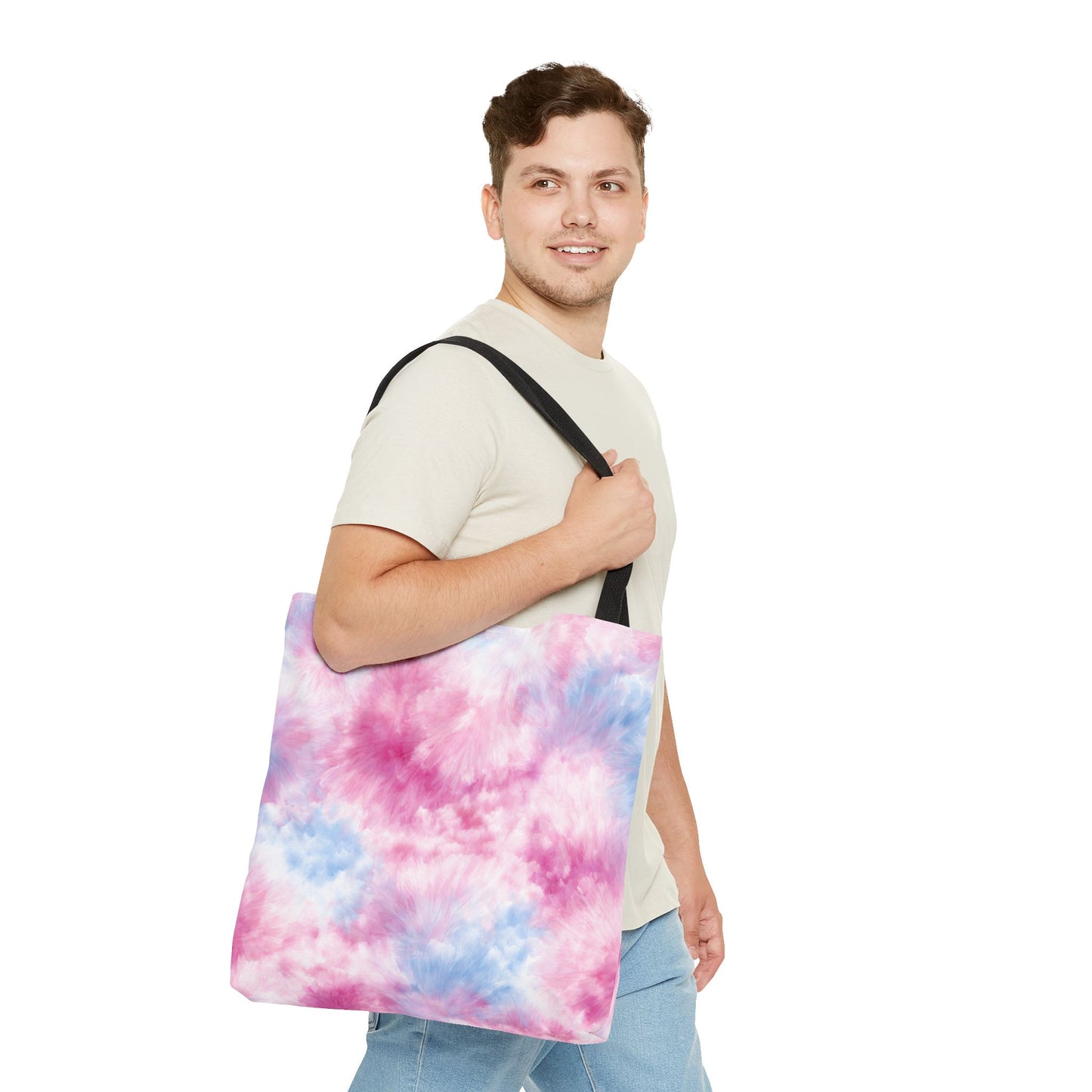 Tie-Dye Pink Blue Tote Bag