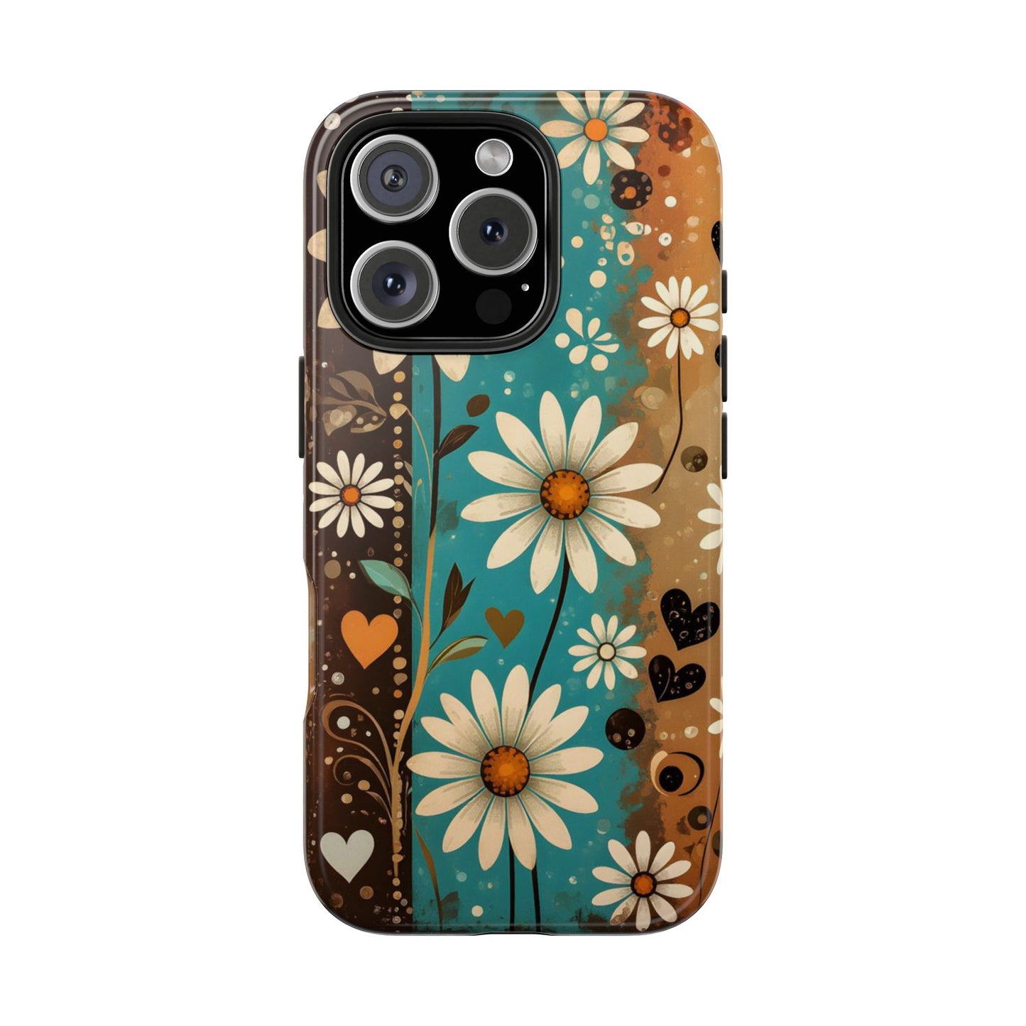 Vintage Daisy Floral Design Tough Phone Case