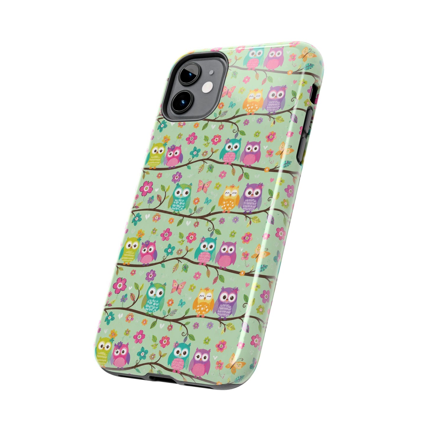 Cute Owl Pattern Tough Phone Case