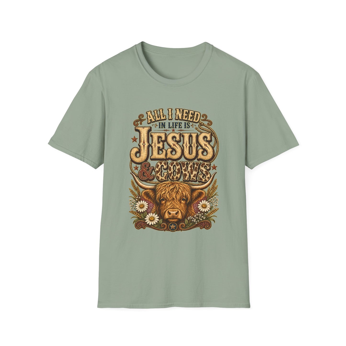 "All I Need in Life Is Jesus" Vintage Western Tee