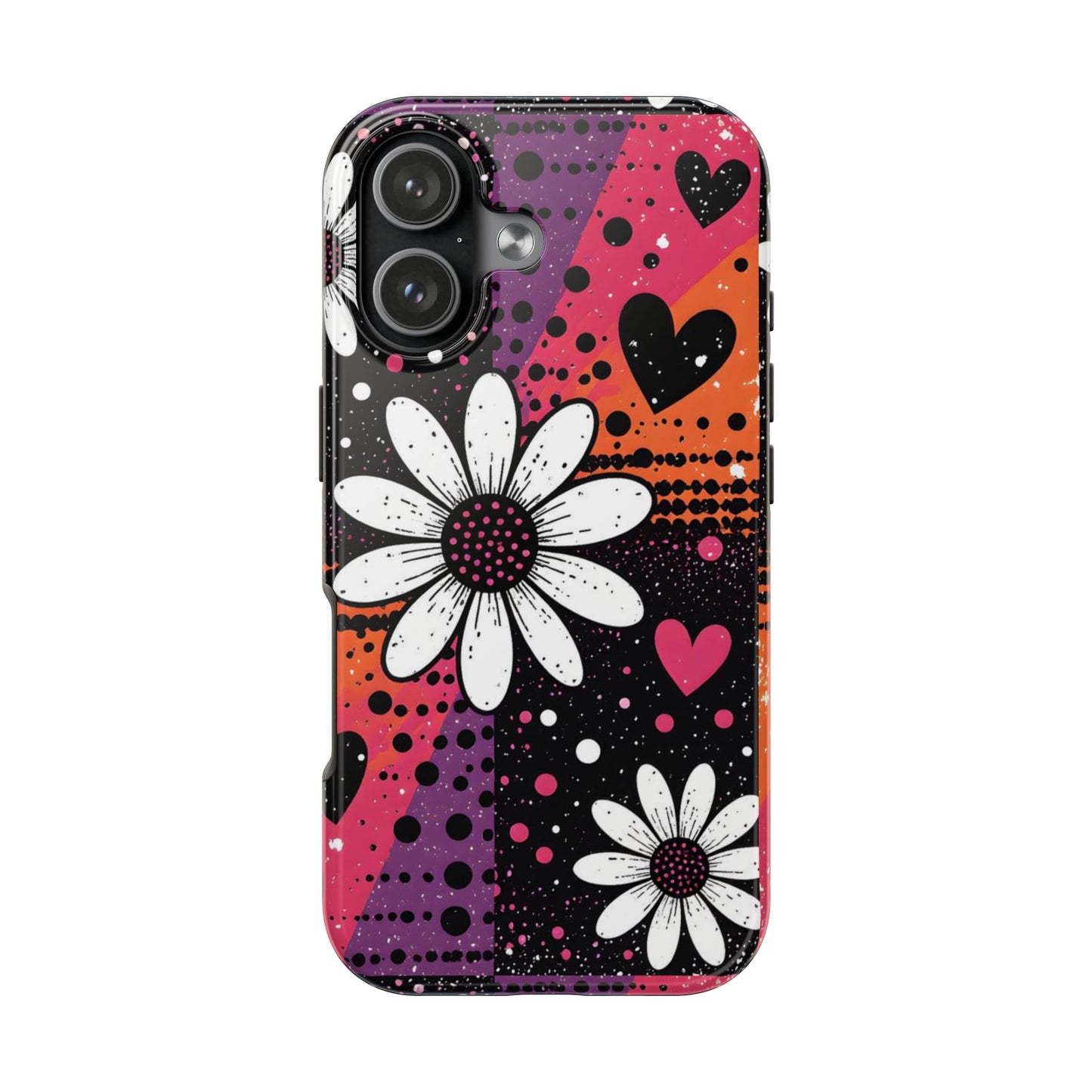 Retro Daisy Hearts Tough Phone Case