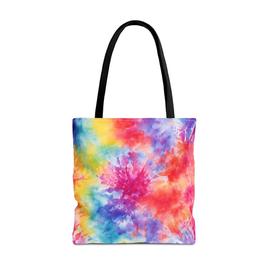 Rainbow Tie-Dye Tote Bag
