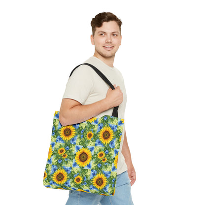 Sunflower Patchwork Tote Bag