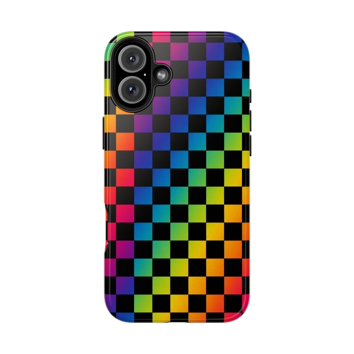 Rainbow Checkerboard Tough Phone Case