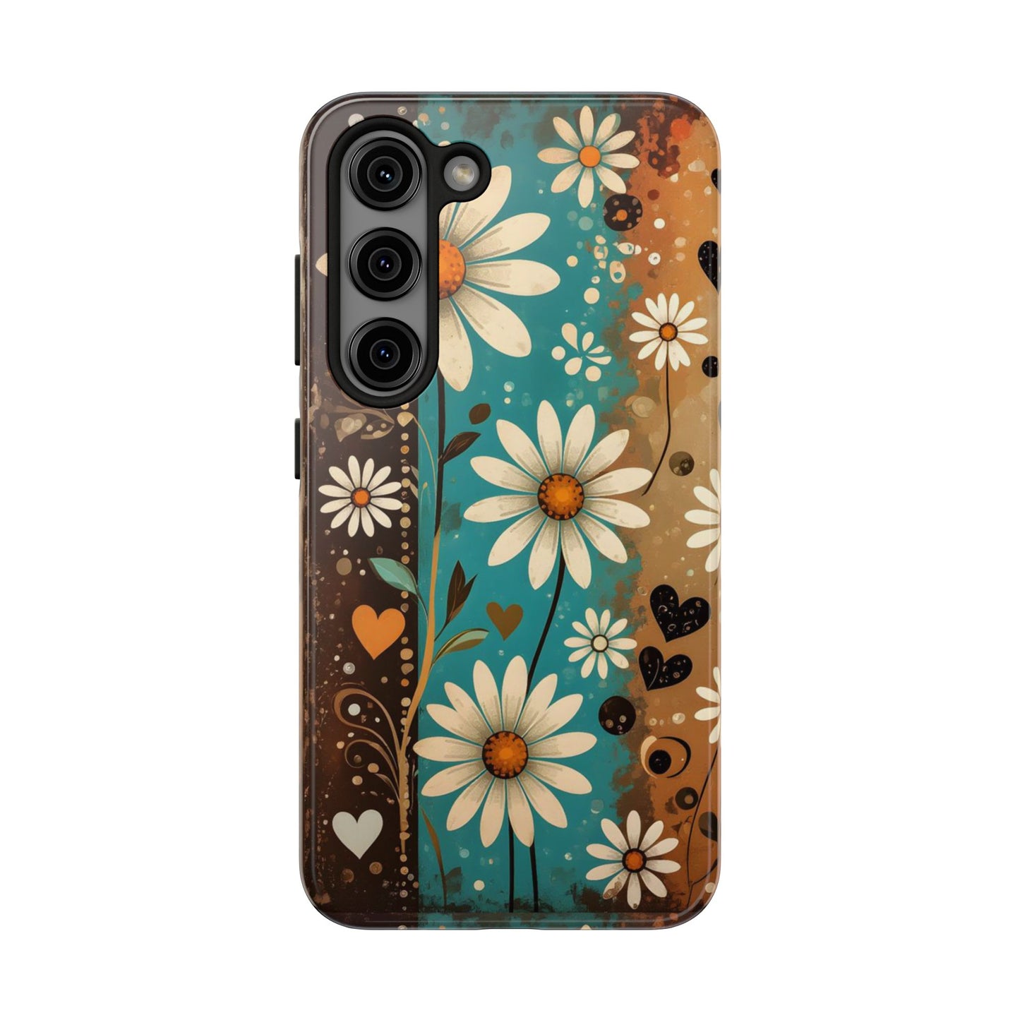 Vintage Daisy Floral Design Tough Phone Case