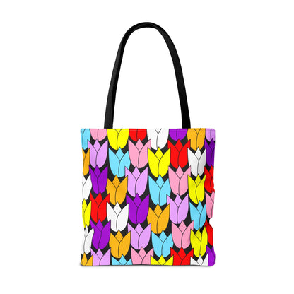 Colorful Tulip Pattern Tote Bag