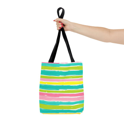 Striped Pastel Tote Bag