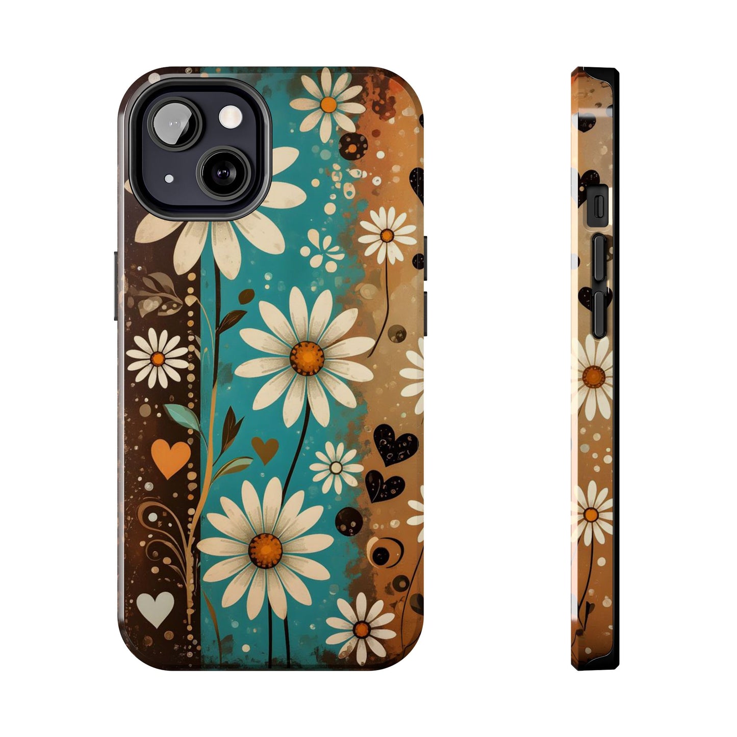 Vintage Daisy Floral Design Tough Phone Case