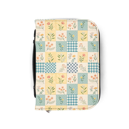 Pastel Floral Patchwork Zippered Bible Case
