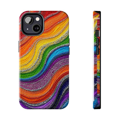 Rainbow Wave Tough Phone Case