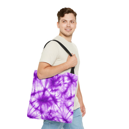 Purple Tie-Dye Tote Bag