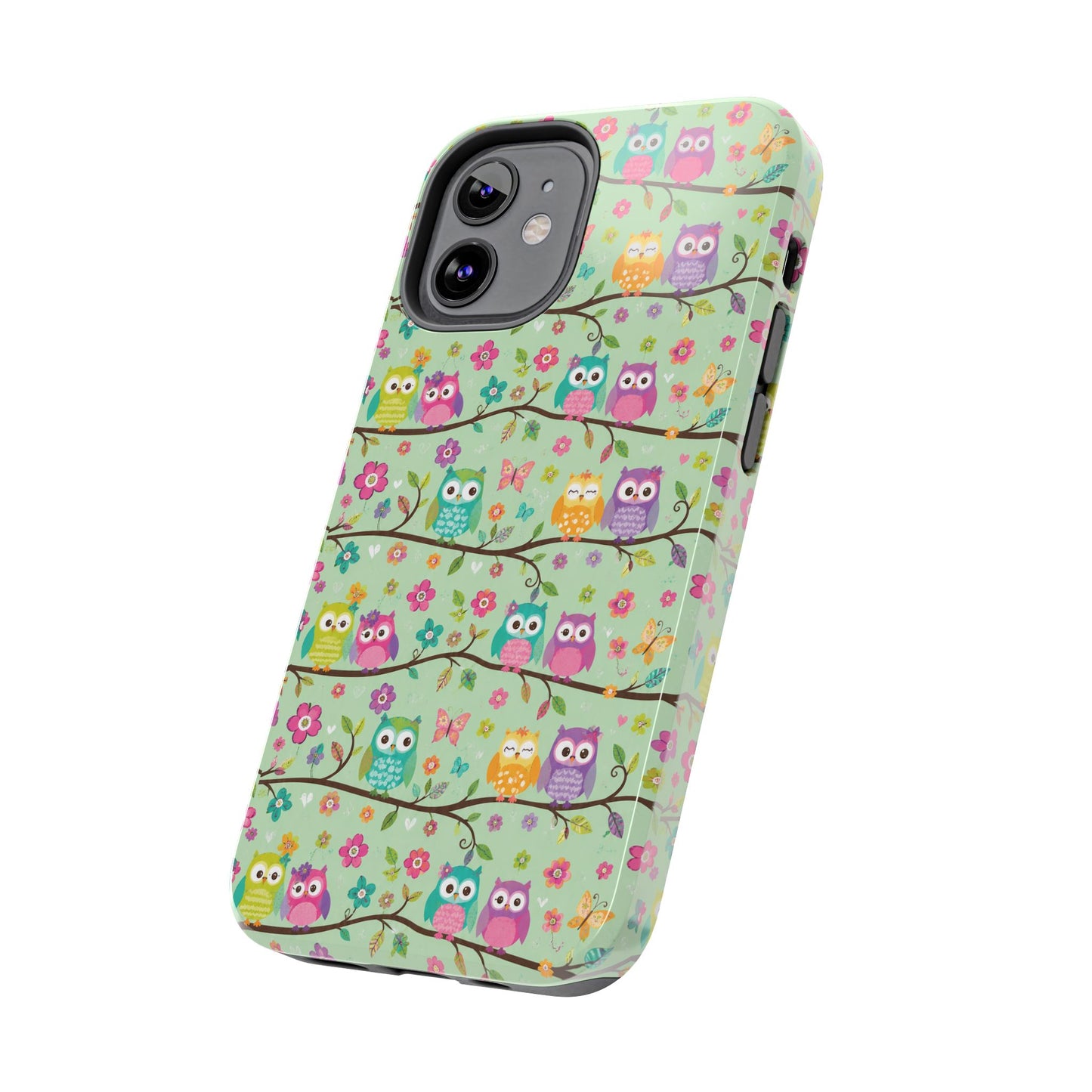 Cute Owl Pattern Tough Phone Case