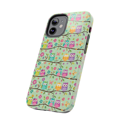 Cute Owl Pattern Tough Phone Case