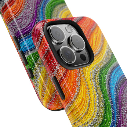 Rainbow Wave Tough Phone Case