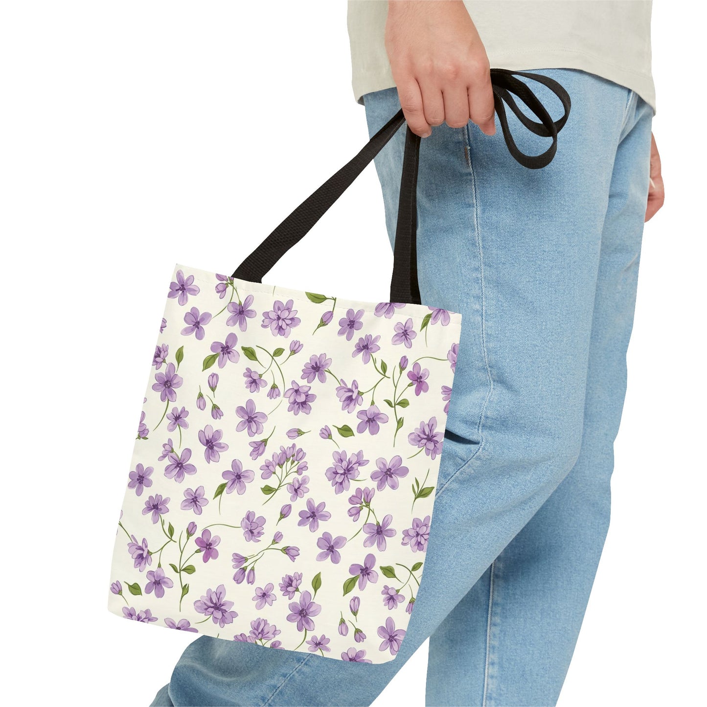 Floral Violet Vines Tote Bag