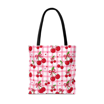 Cherry Gingham Tote Bag