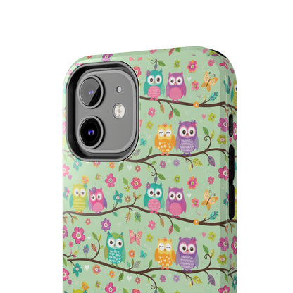 Cute Owl Pattern Tough Phone Case