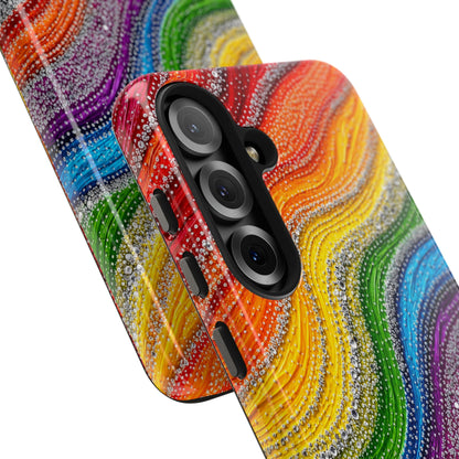 Rainbow Wave Tough Phone Case