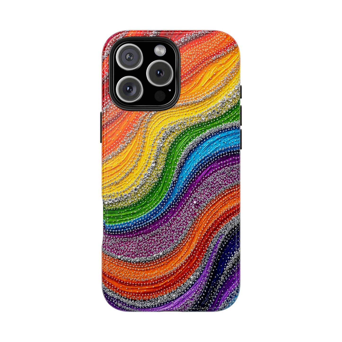 Rainbow Wave Tough Phone Case