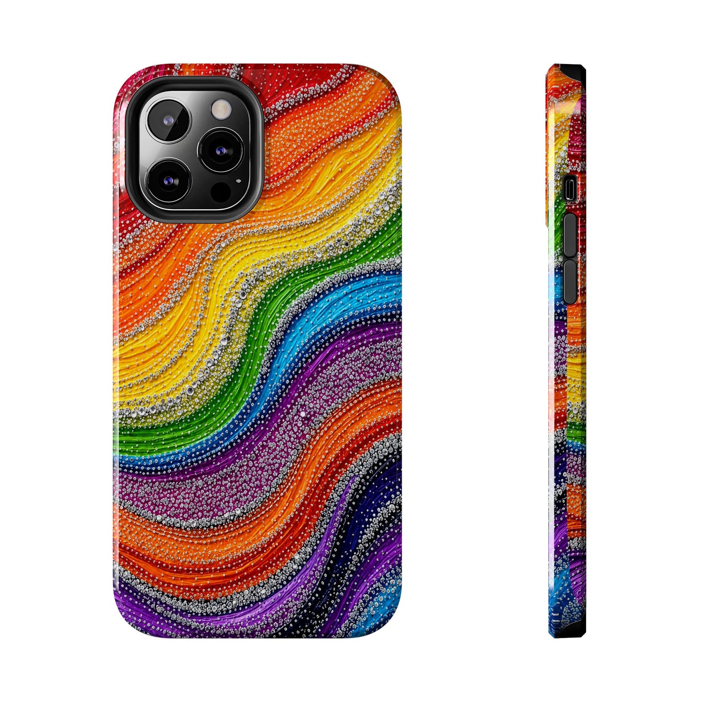Rainbow Wave Tough Phone Case