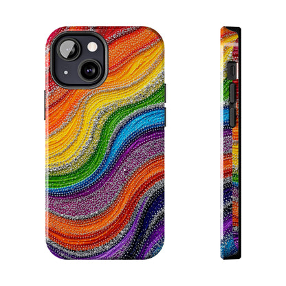 Rainbow Wave Tough Phone Case