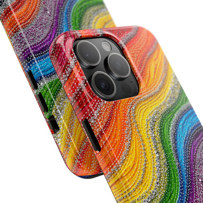 Rainbow Wave Tough Phone Case