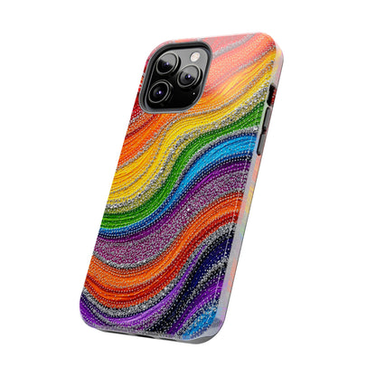 Rainbow Wave Tough Phone Case