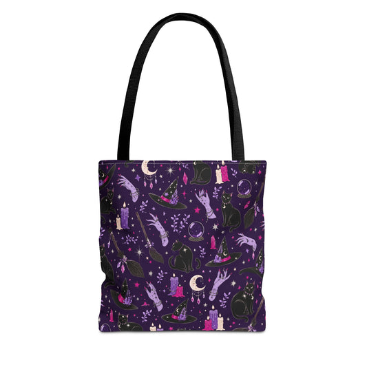 Witchy Pattern Tote Bag