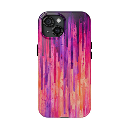 Abstract Pink & Purple Drip Tough Phone Case