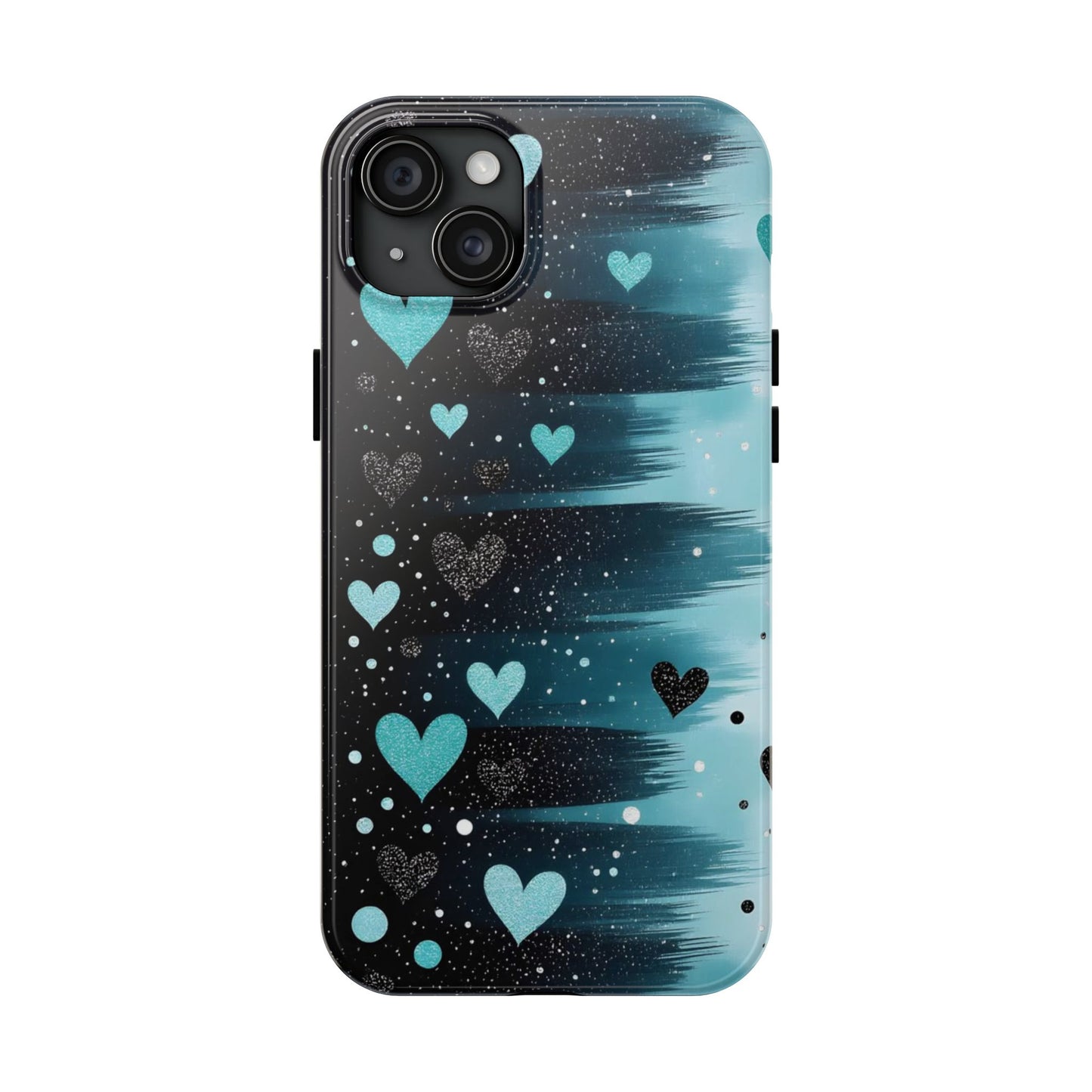 Teal Heart Brushstroke Tough Phone Case