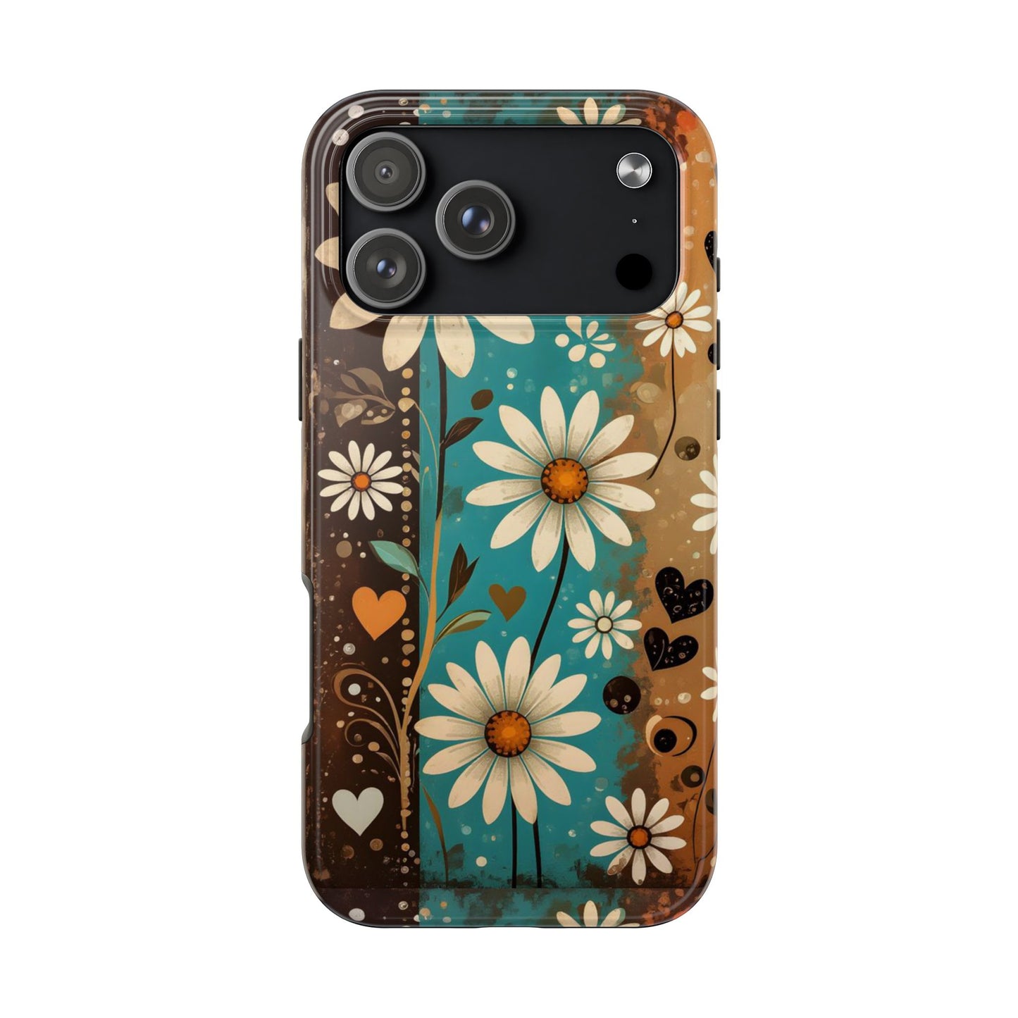 Vintage Daisy Floral Design Tough Phone Case