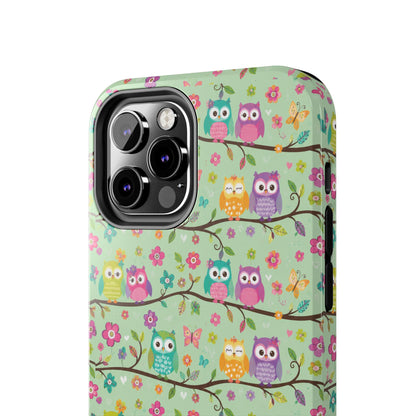 Cute Owl Pattern Tough Phone Case