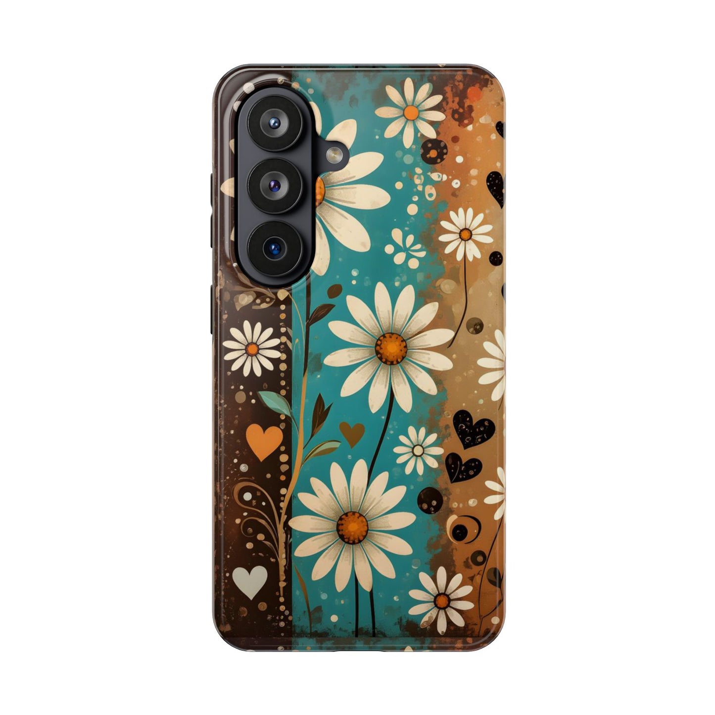 Vintage Daisy Floral Design Tough Phone Case