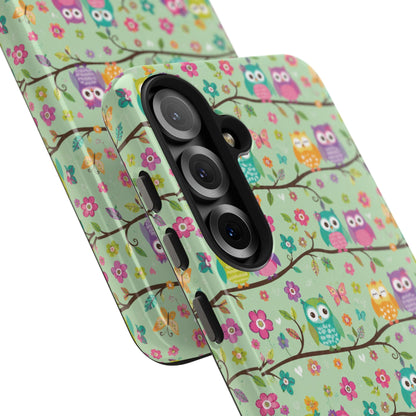 Cute Owl Pattern Tough Phone Case