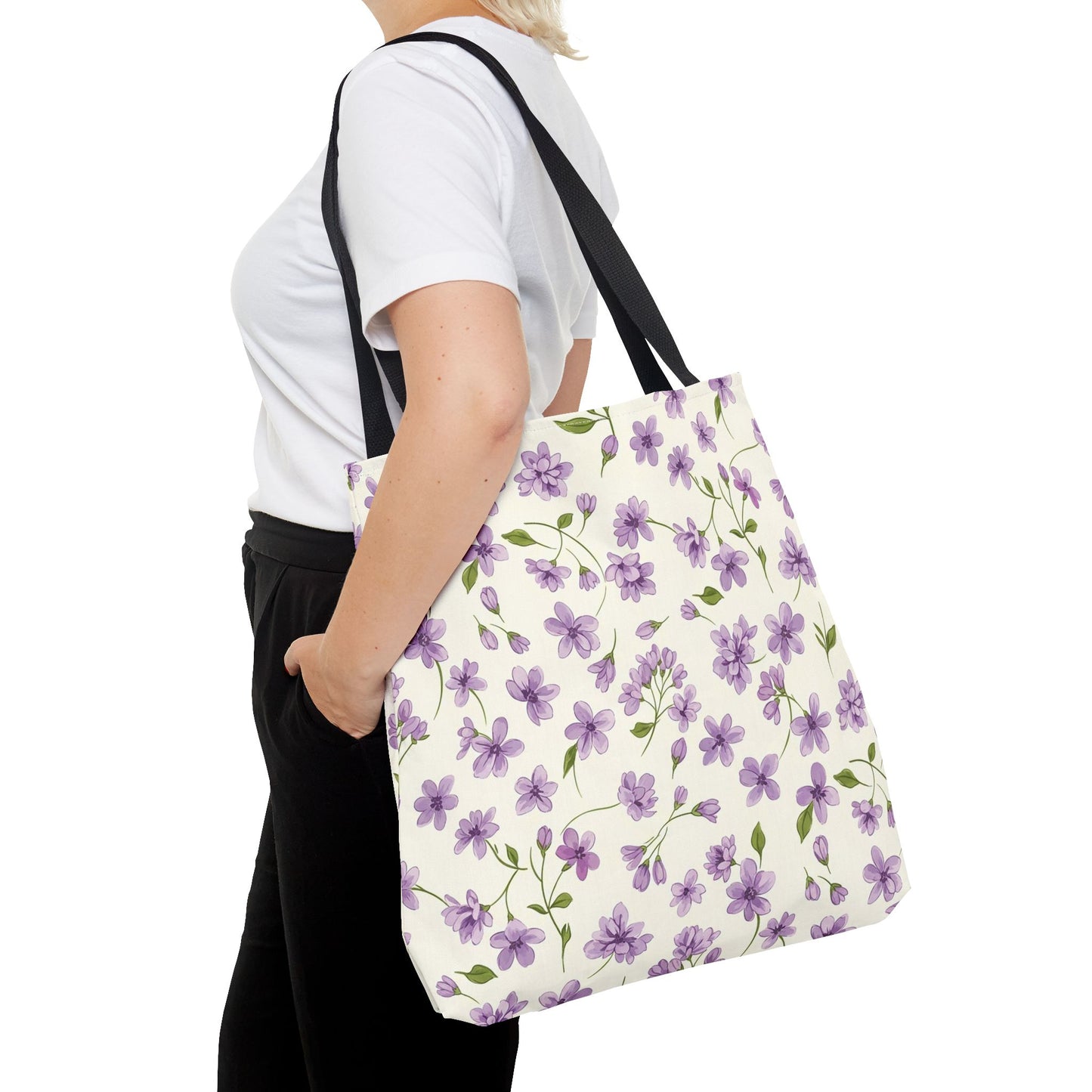 Floral Violet Vines Tote Bag