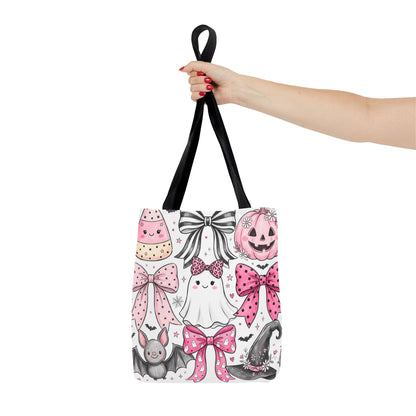 Halloween Pink Ghost Tote Bag