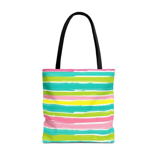 Striped Pastel Tote Bag