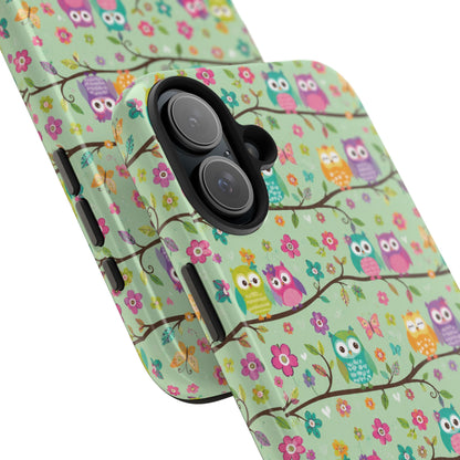 Cute Owl Pattern Tough Phone Case
