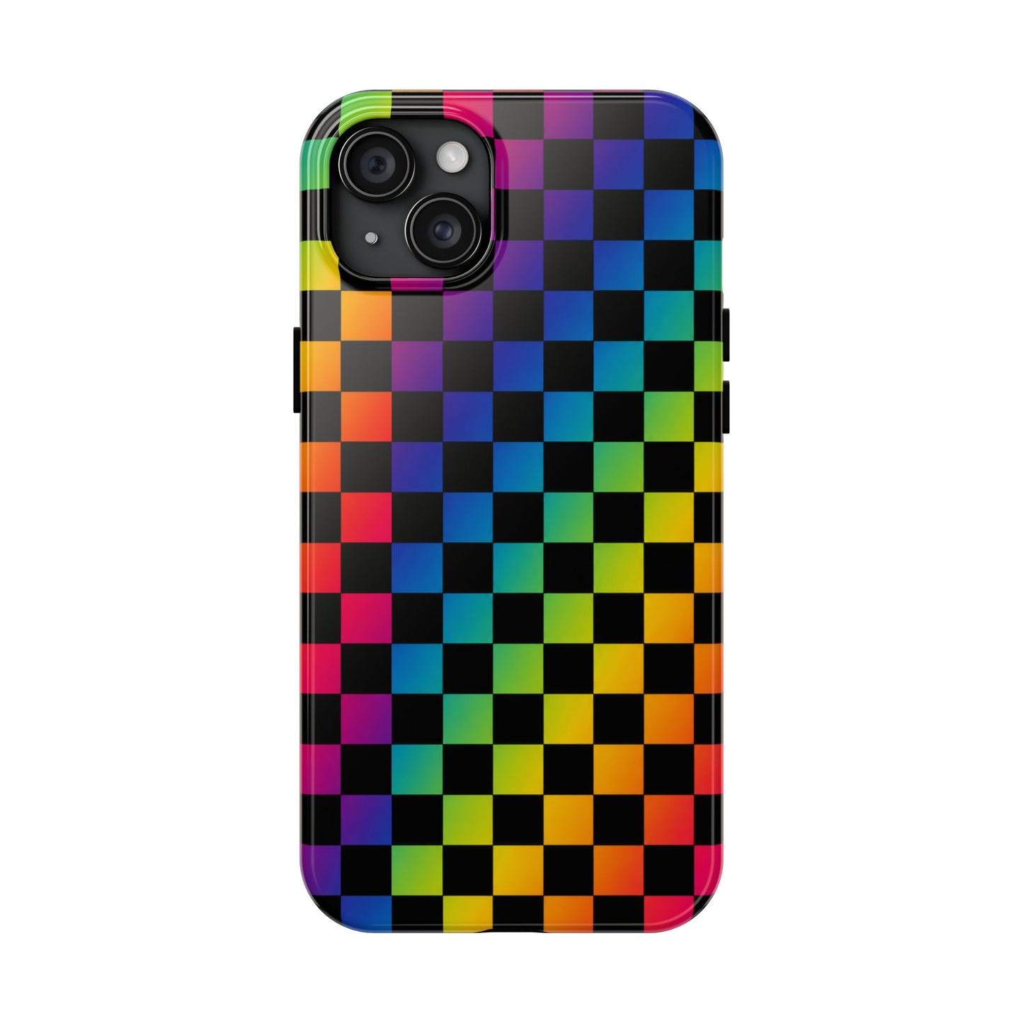 Rainbow Checkerboard Tough Phone Case