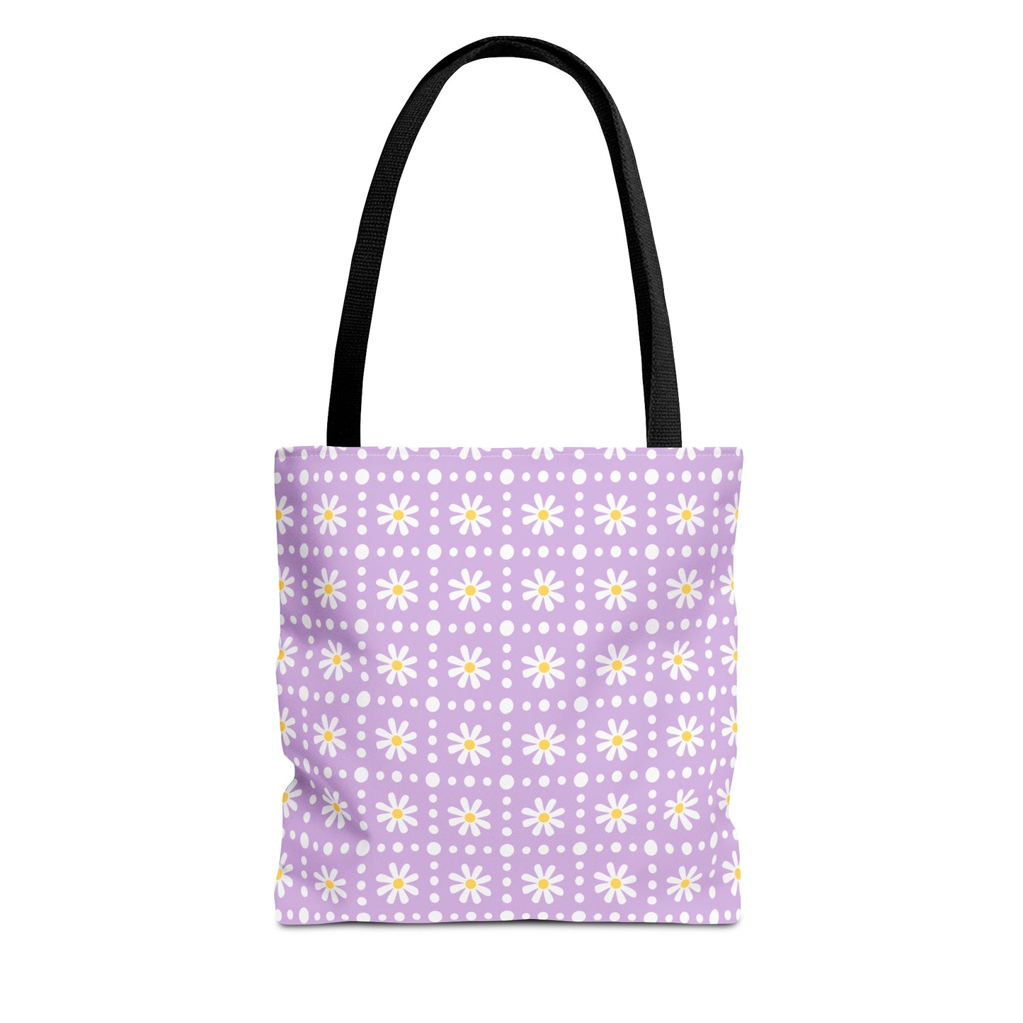 Purple Daisy Pattern Tote Bag